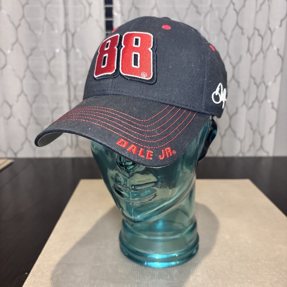 Dale Earnhardt Jr 88 Racing Cap Hat Adjustable Fit Black #88 NASCAR